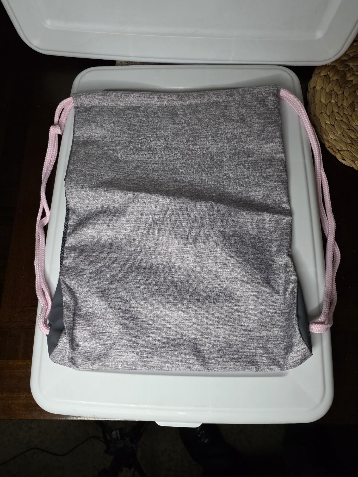 Adidas Alliance II Jersey Grey/Clear Pink Drawstring Sackpack