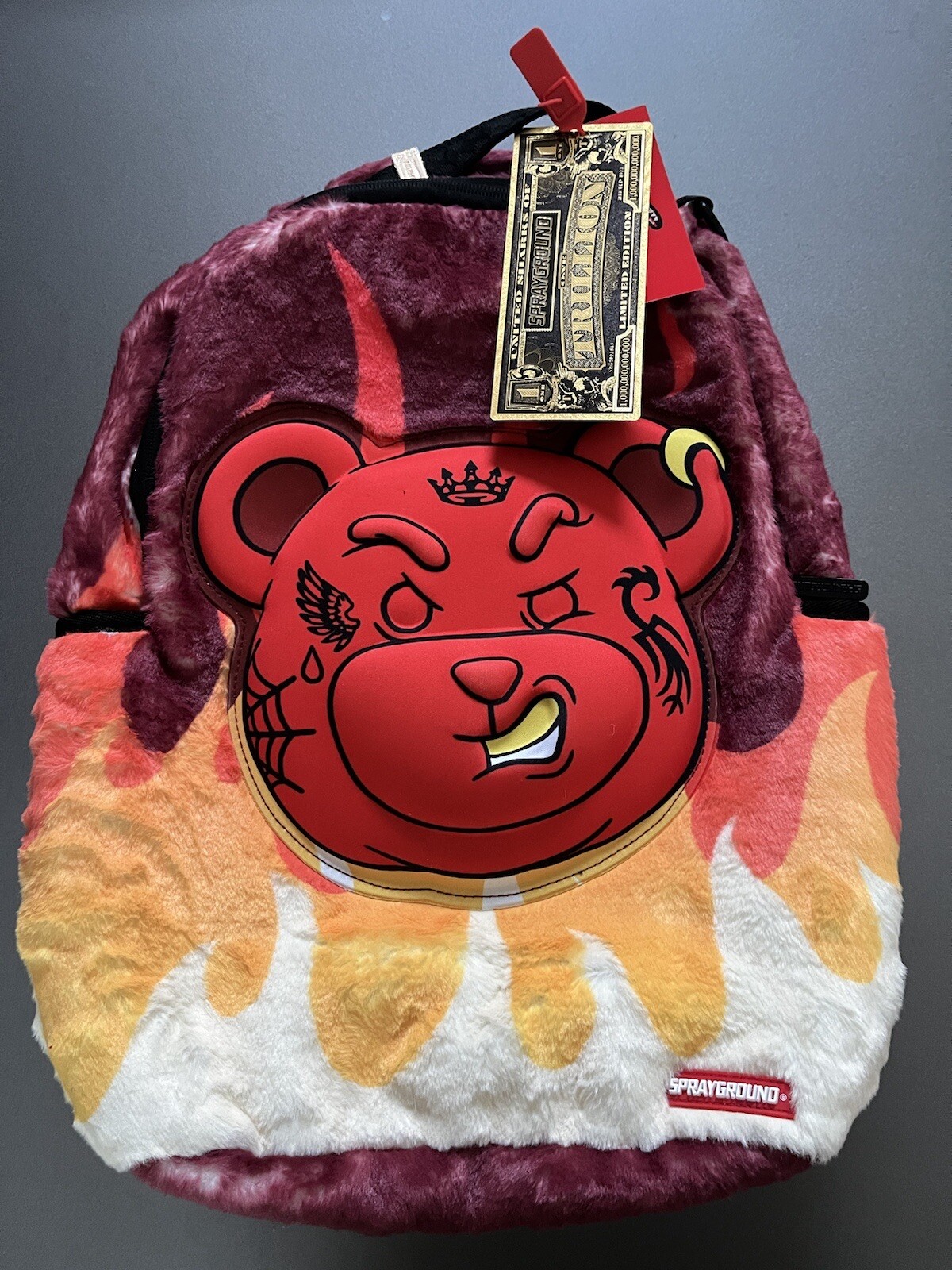 Sprayground Diablo Cozy Velour Fur Backpack – NEW – RARE