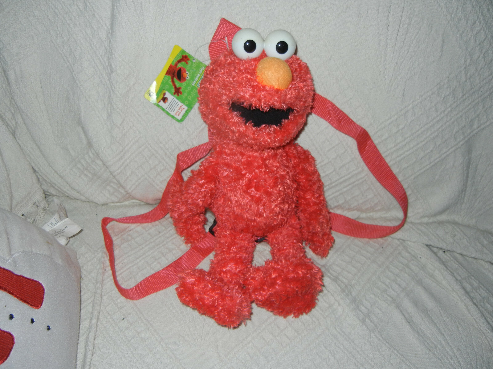 Sesame Street Red Elmo 16 ” Plush Backpack Tote Sesame Street-New! Hard to FIND!