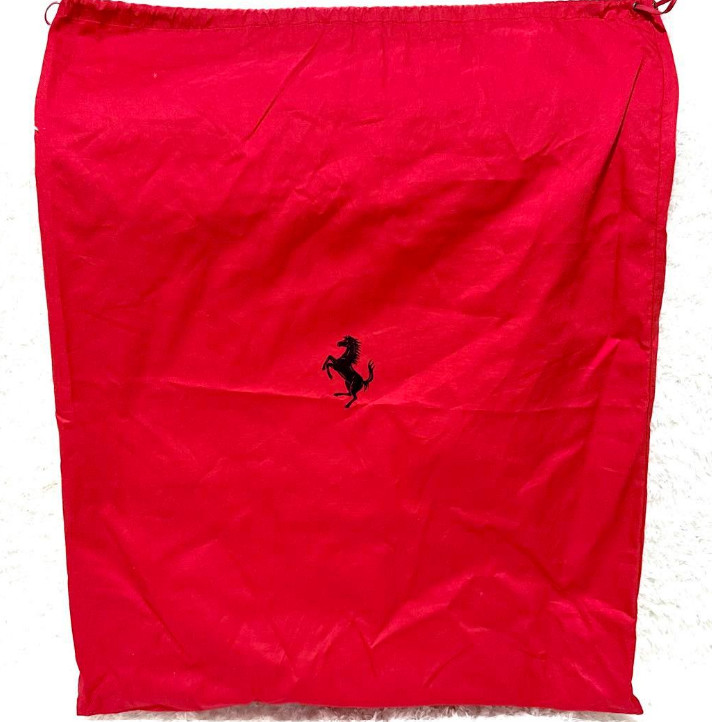 Ferrari Purosangue Black Leather Backpack with Storage Bag Original Genuine