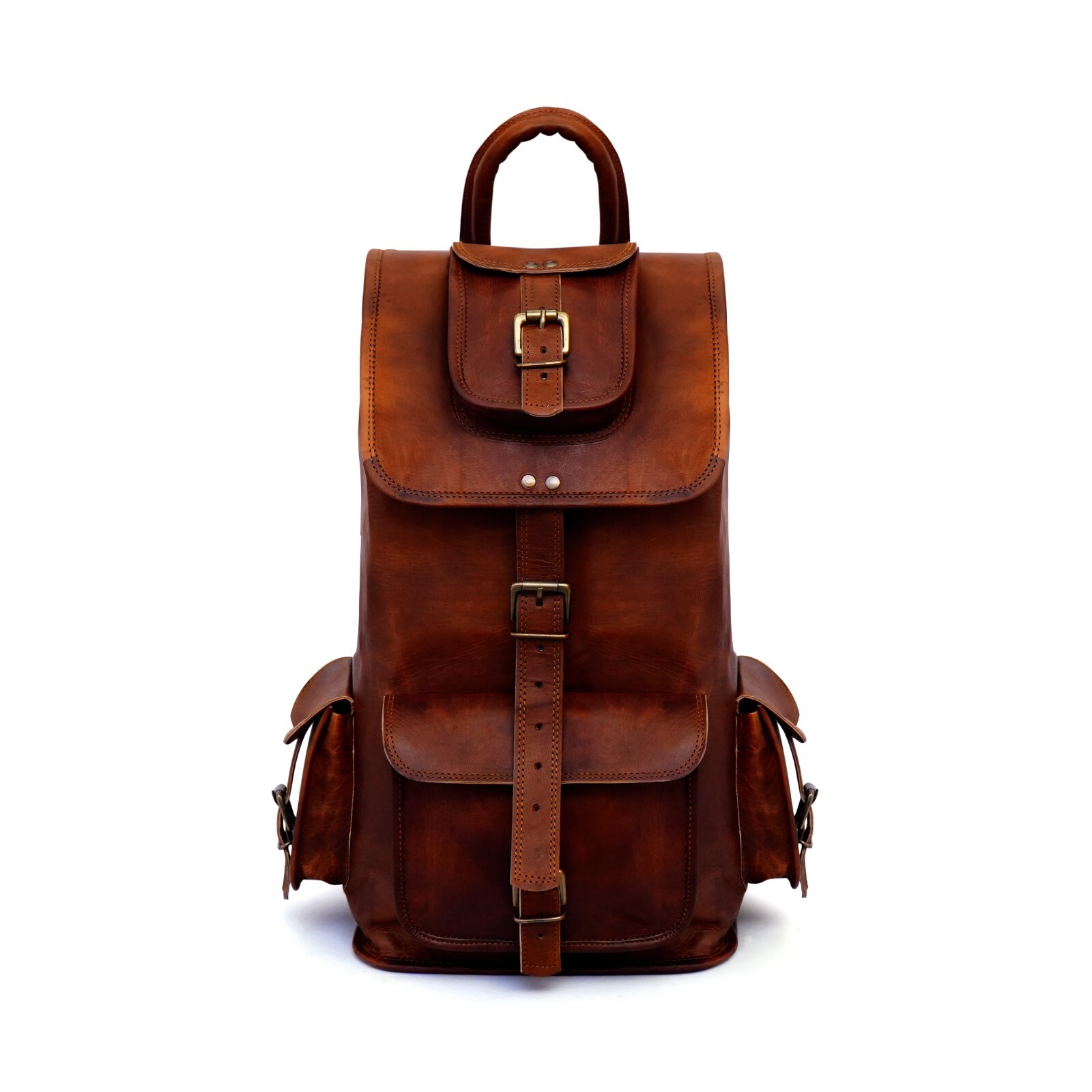 Men Vintage Genuine Leather Backpack Stylish Rucksack for Travel, Camping & uses