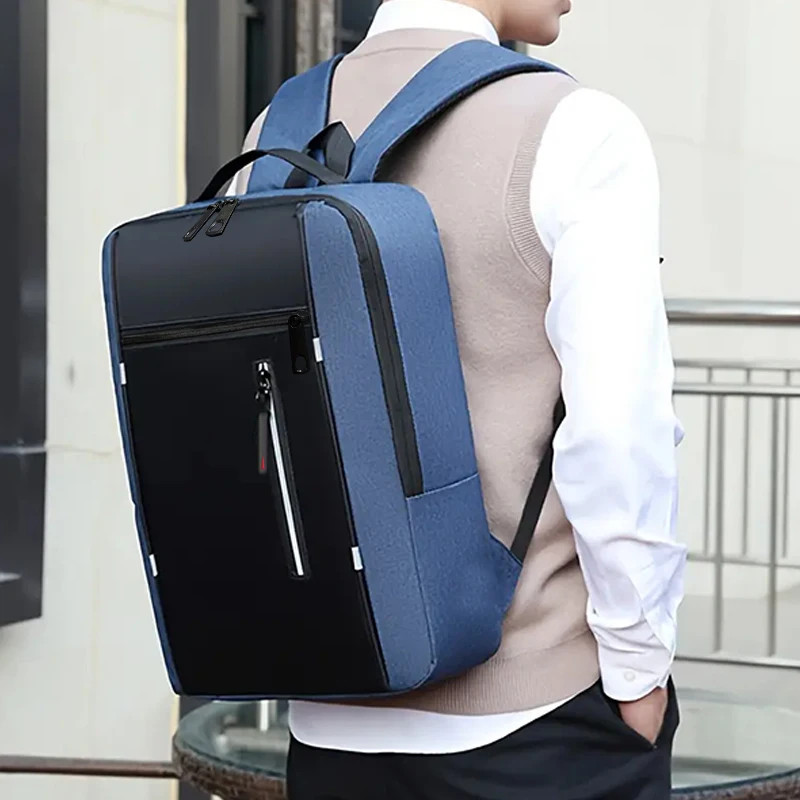 Neutral School Backpack Men Women Business Industrial Style Travel Laptop Bag