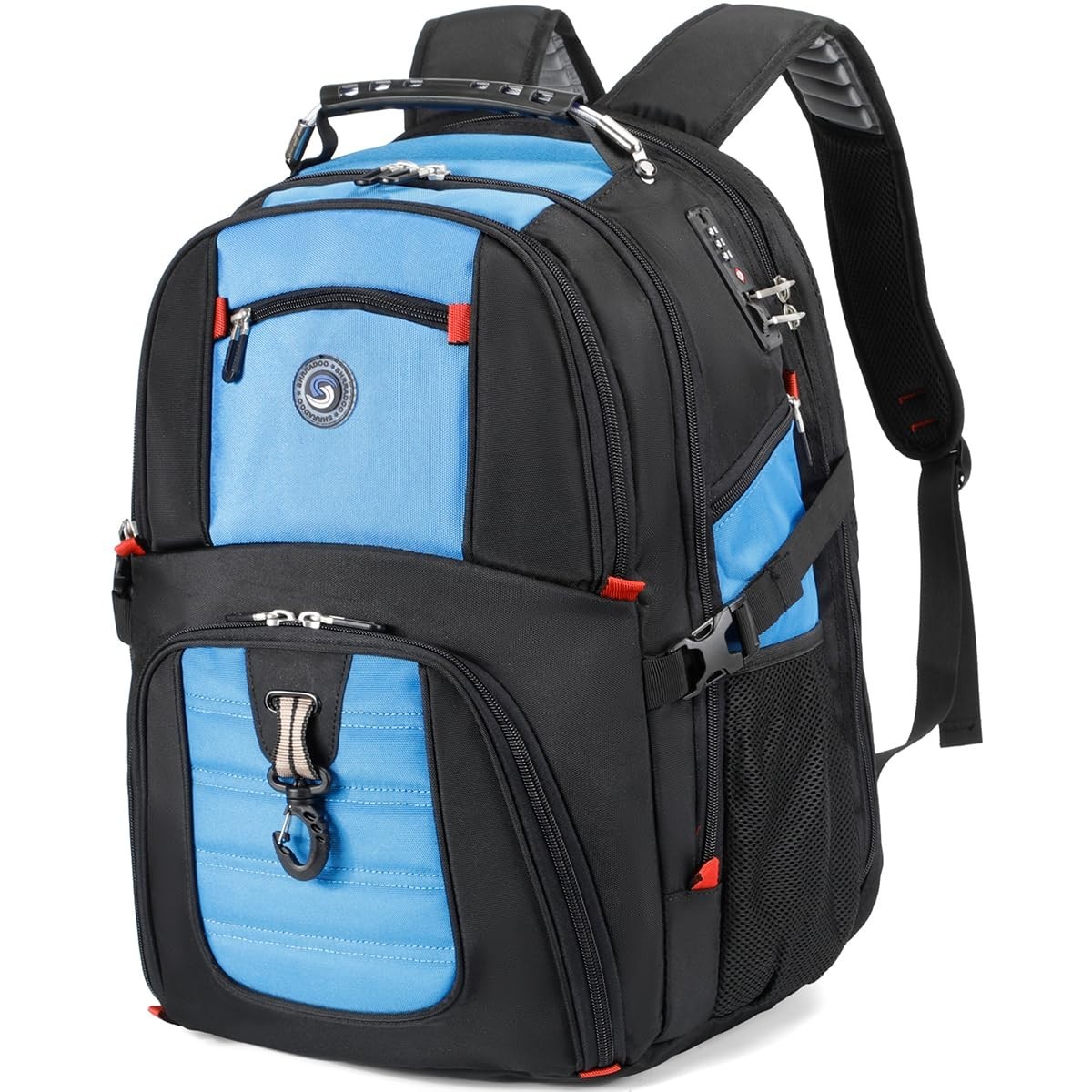 Extra Large 50L Travel Laptop Backpack, Airline Approved, Fits 17″ Laptops, Blue