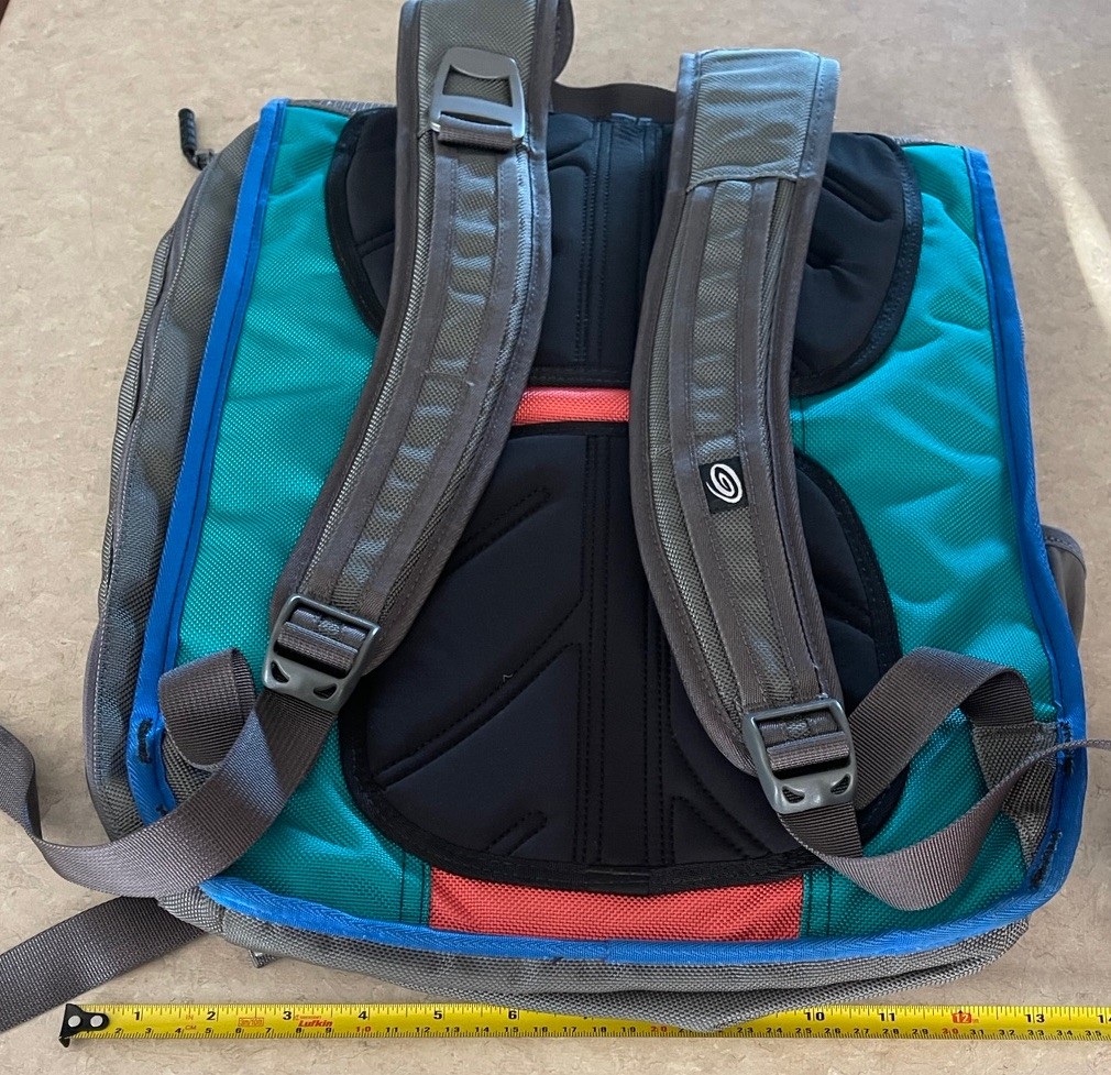 Timbuk2 Swig Backpack Colorblock Gray Teal Red Made In San Fransisco