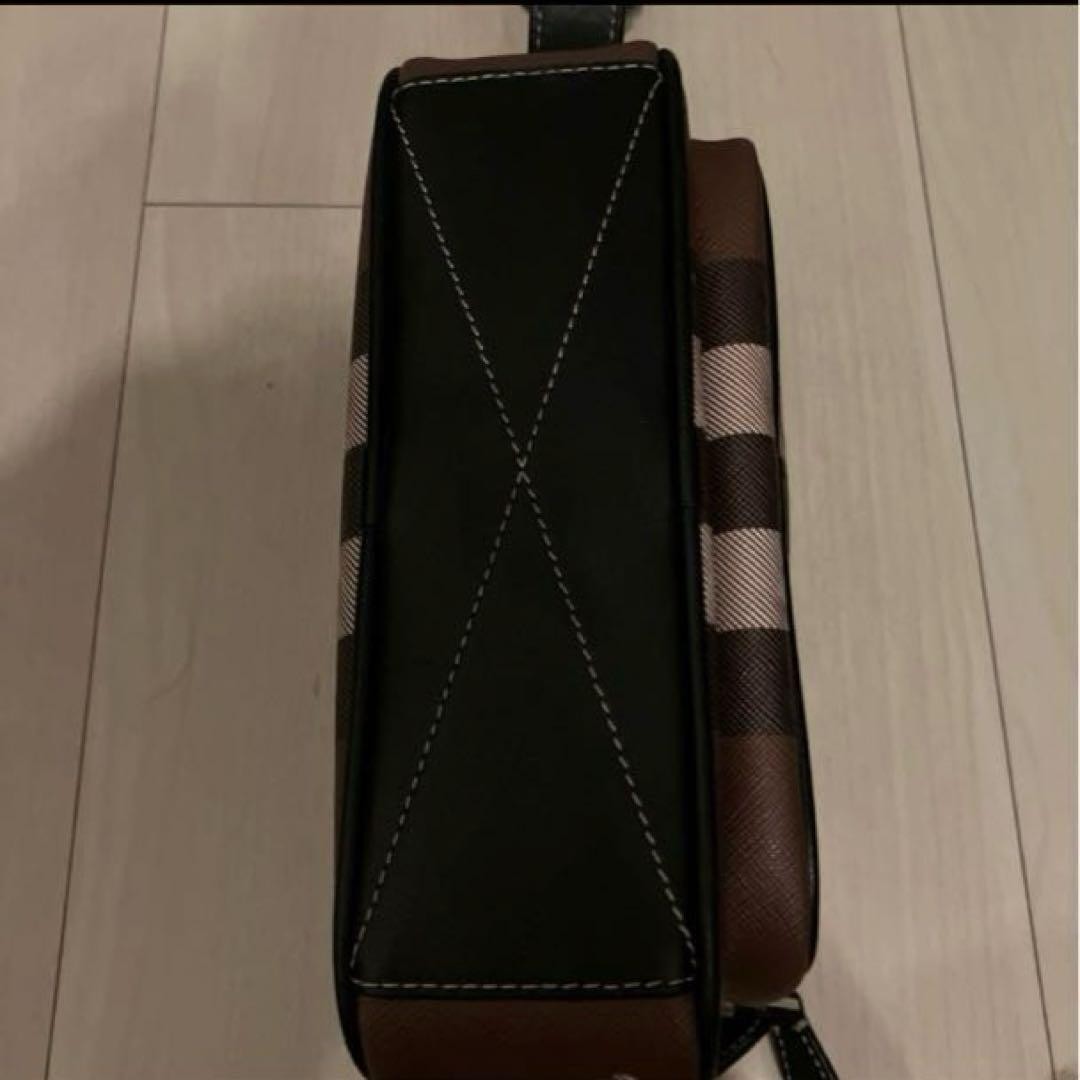 Authentic Burberry Shoulder Bag Leather Brown 22cm W, Some Surface Scratches, Us