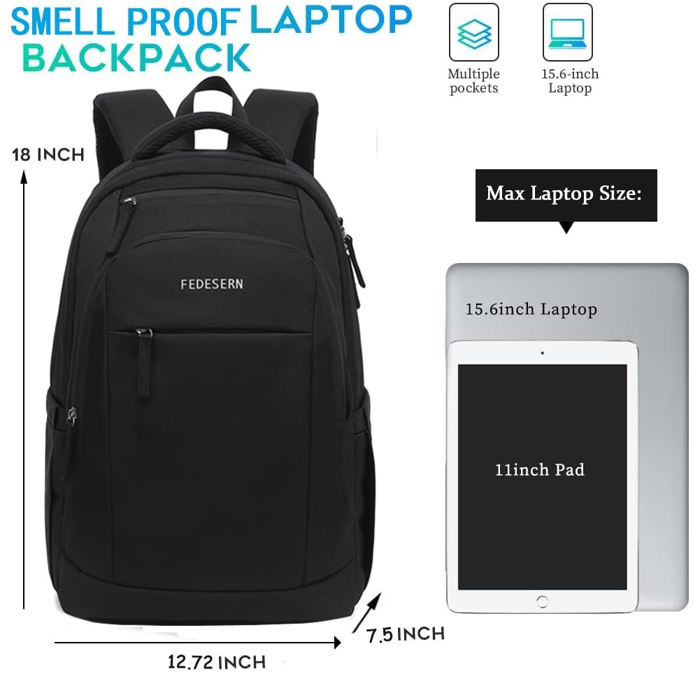 Proof Bag Smell Proof Backpack Water Resistant Smell Proof Bags Travel Laptop Ba
