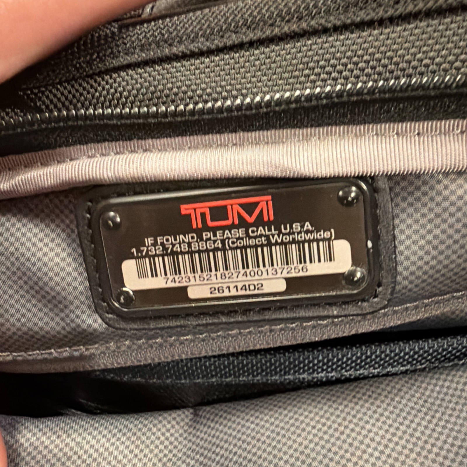 TUMI Alpha 2 Ballistic Nylon Black Briefcase 26114D2 – 17”x 12”