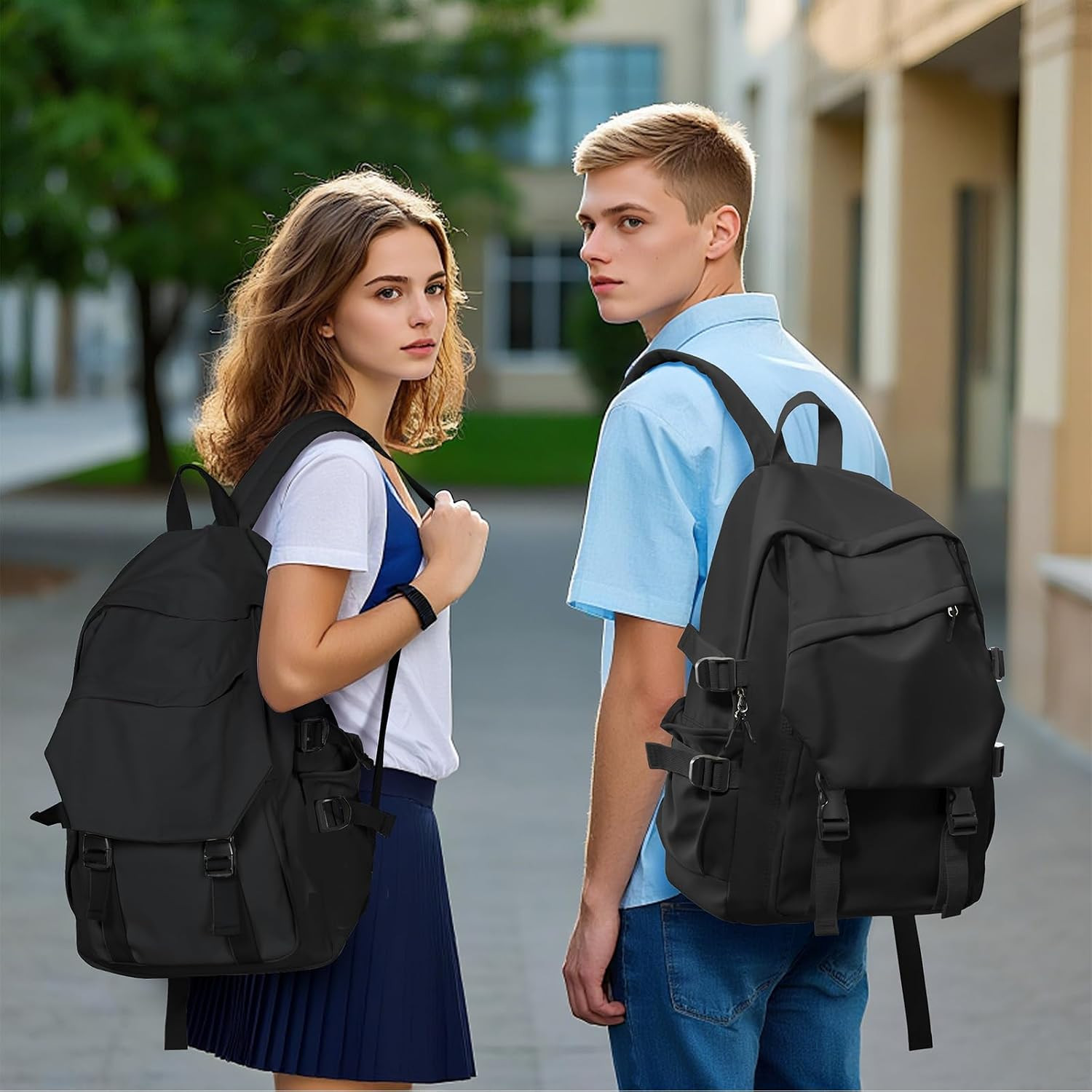 Casual Daypack Large Upgraded Version College Laptop Backpack for Men Women Wate