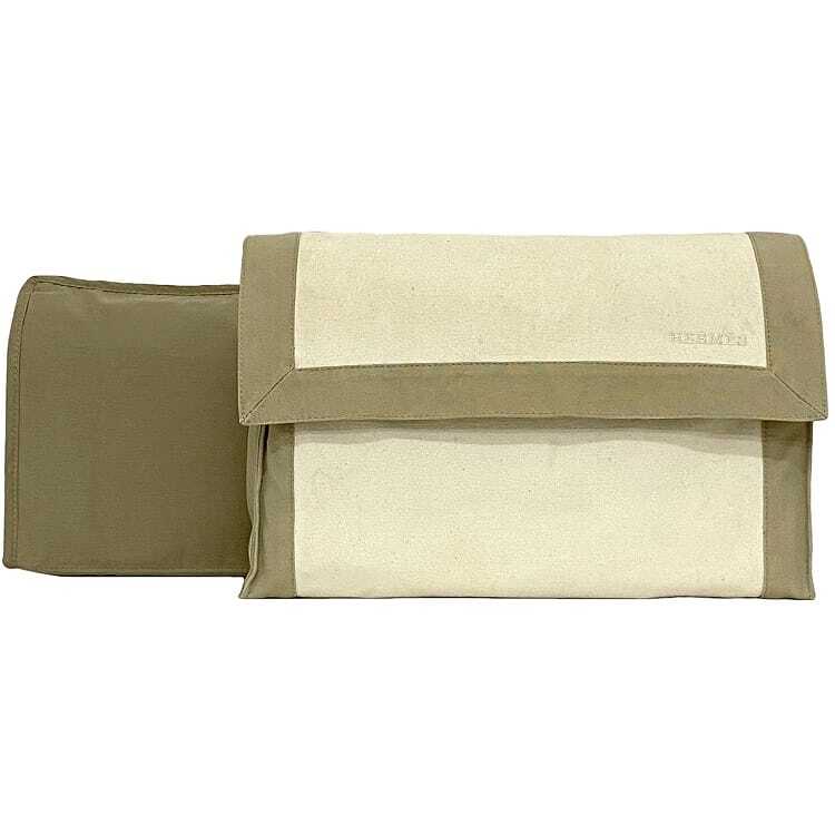 Hermes Clutch Bag Tapidocell ec-22048 Beige White Good Condition With Pouch