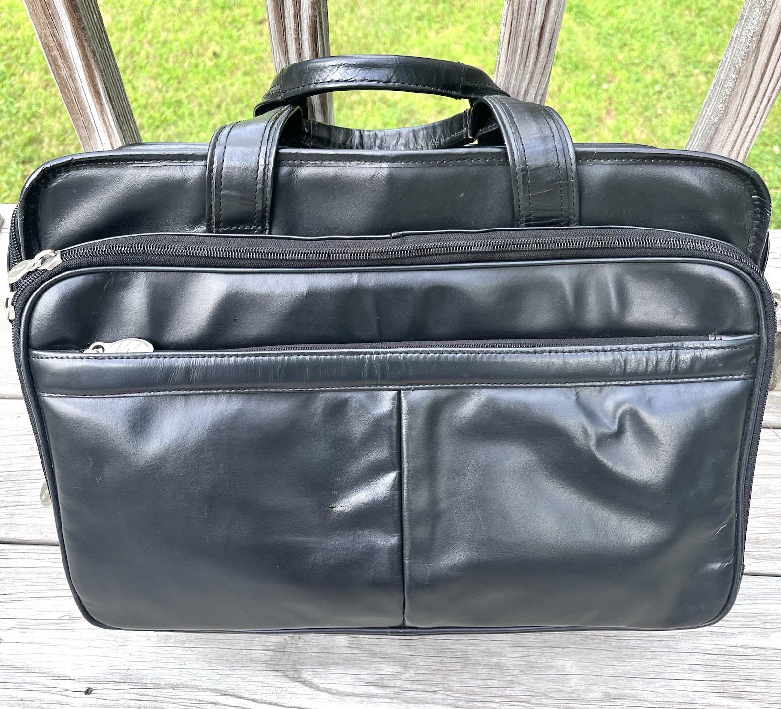 McKlein 17″ Leather Expandable Laptop Briefcase