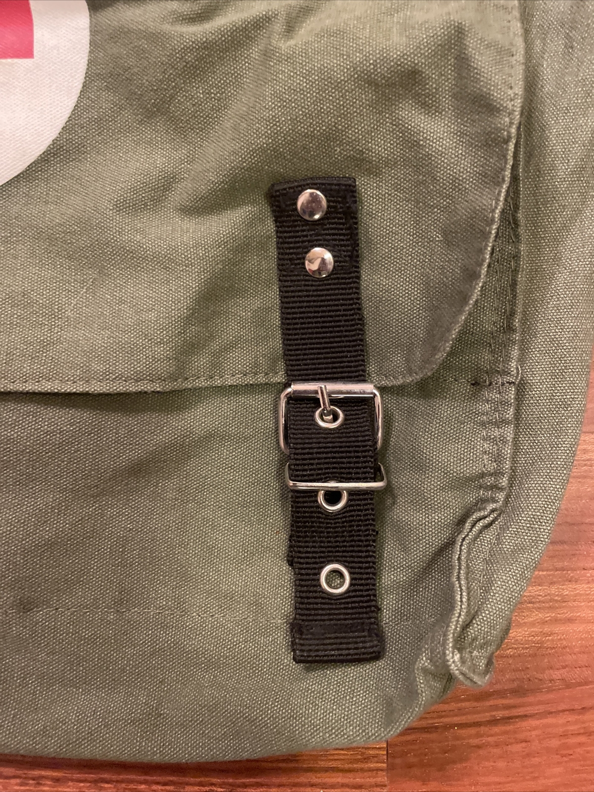 EUC Army Green First Aid Logo Satchel Messenger Canvas Bag Fun And Functional