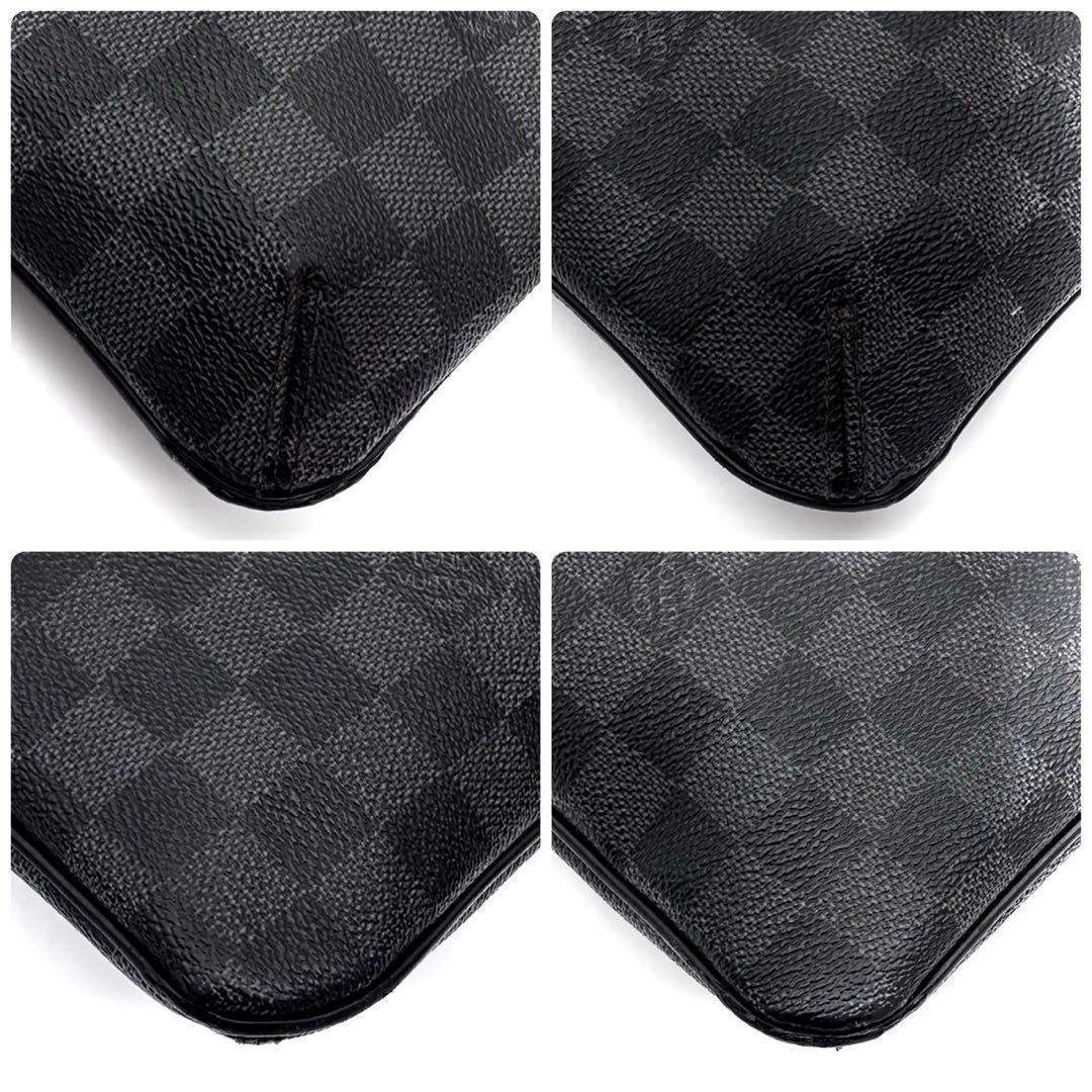 LOUIS VUITTON Damier Graphite Tomas Crossbody Shoulder Bag Black Men