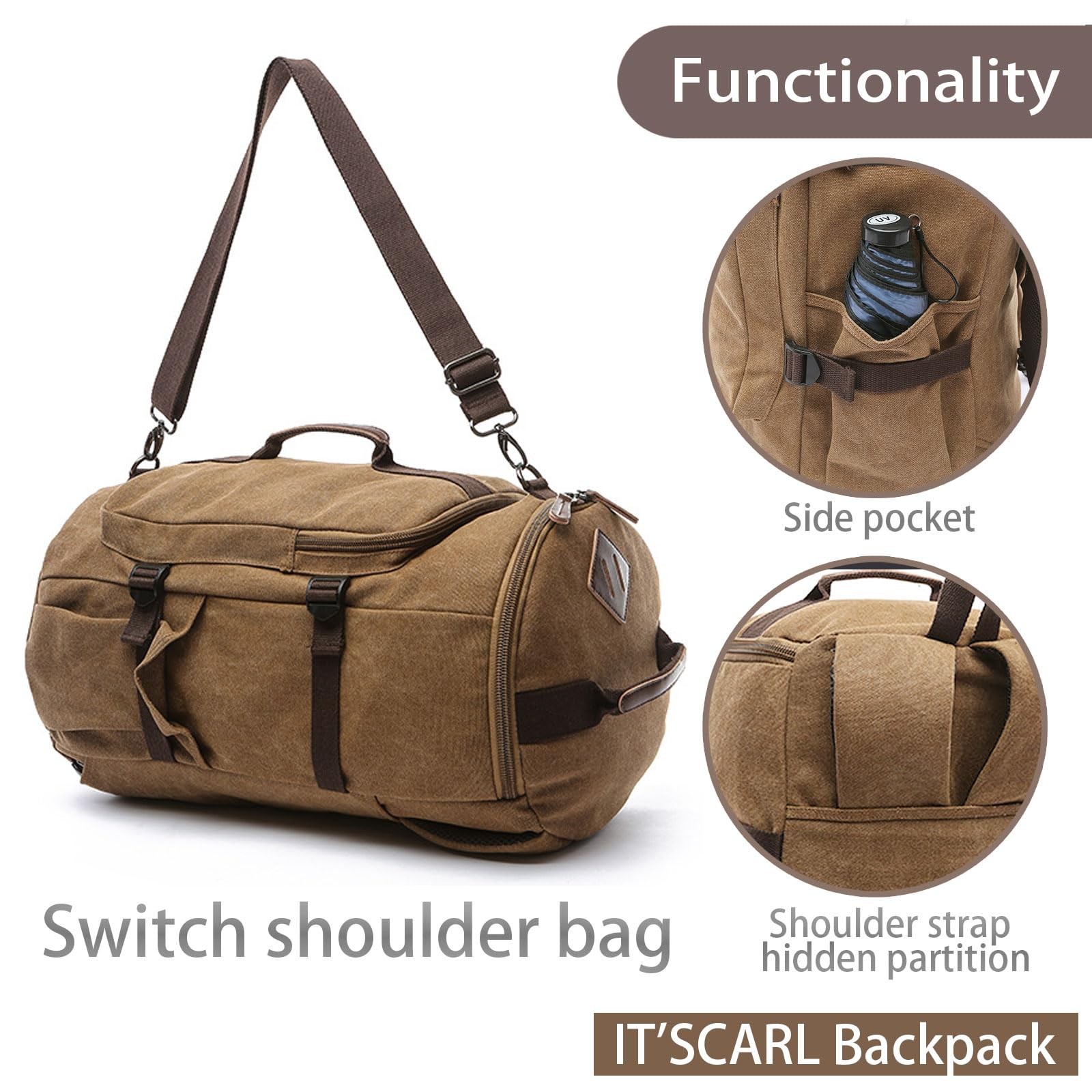 Large backpack for men,Travel backpack,Carry on, Canvas big bag,Work back pac…