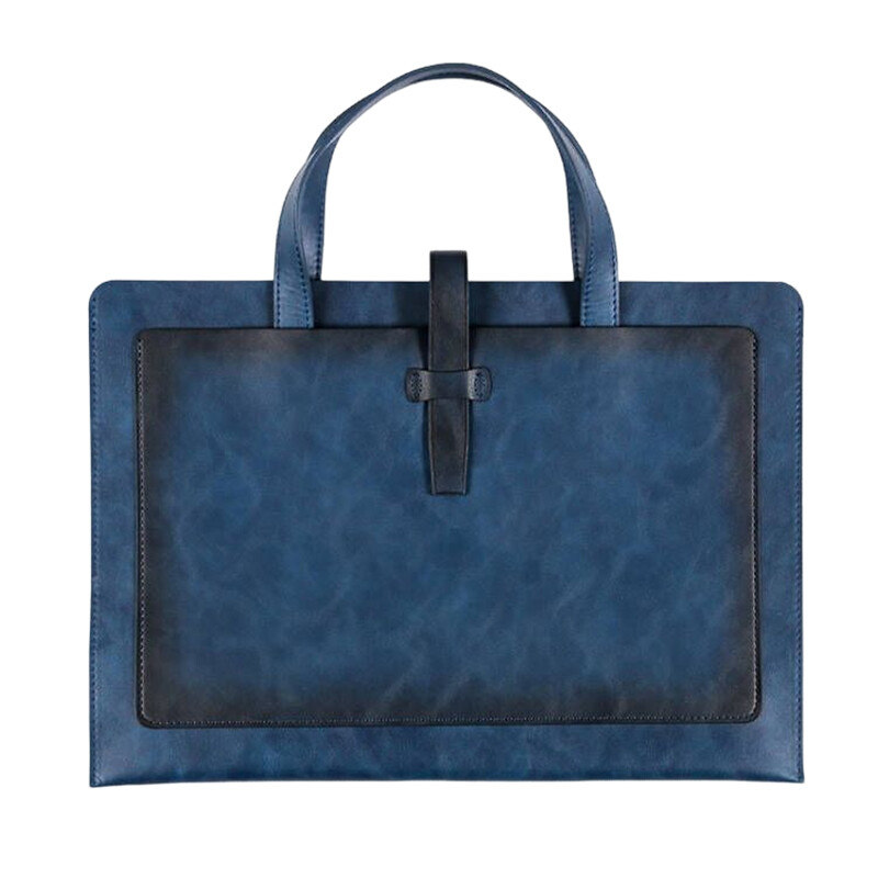 Official Business Document Bag Handheld File Bag PU Leather Waterproof Briefcase