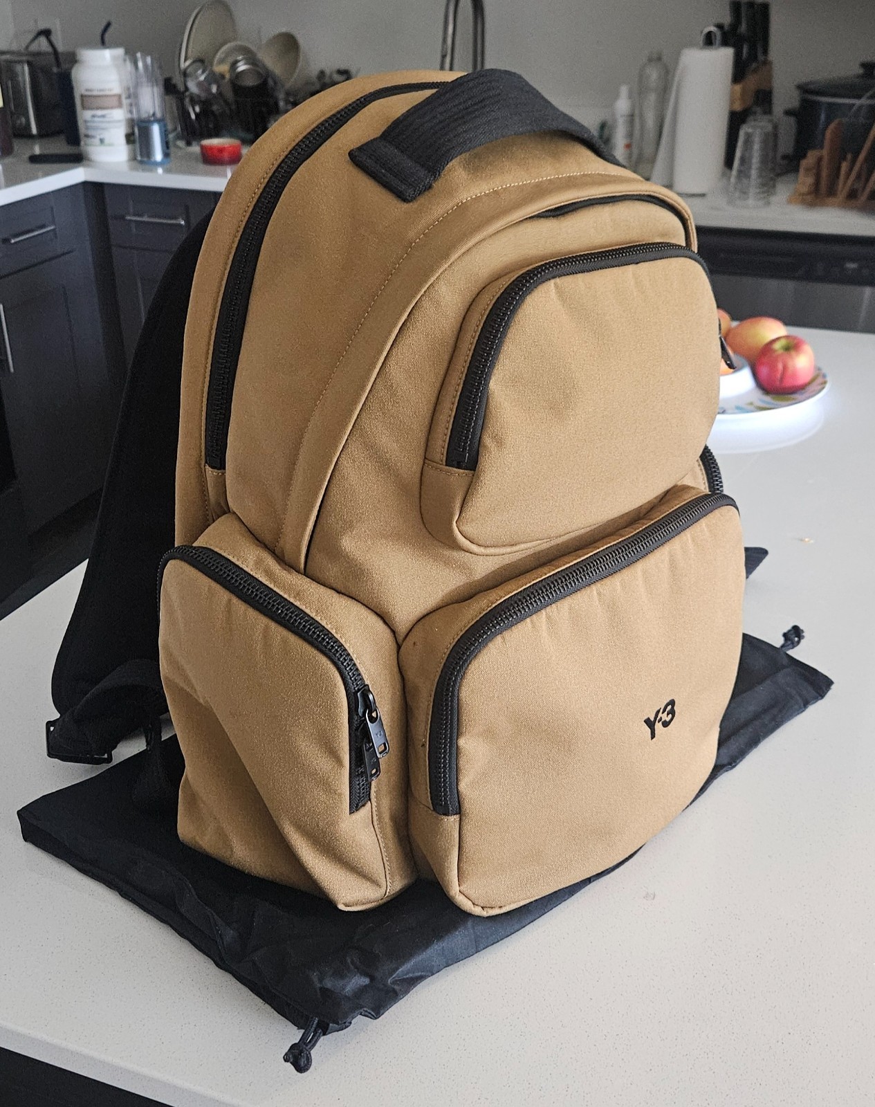 Y-3 Utility Backpack – Beige – Heavy Duty Fashion – Puffy
