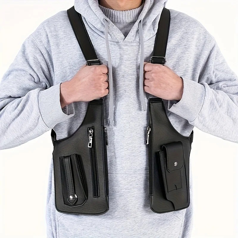 Adjustable Anti-Theft Underarm Shoulder Bag PU Wallet Holster Bag Newest