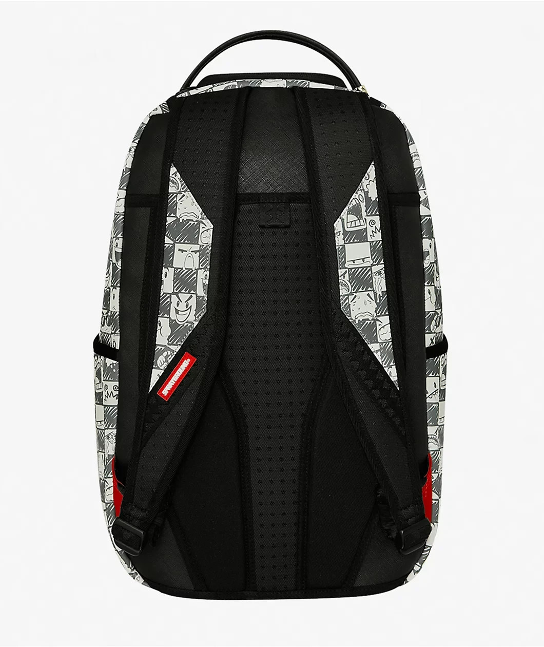 Sprayground Emote Checkered Backpack🔥New Black Bookbag Travel School Bag