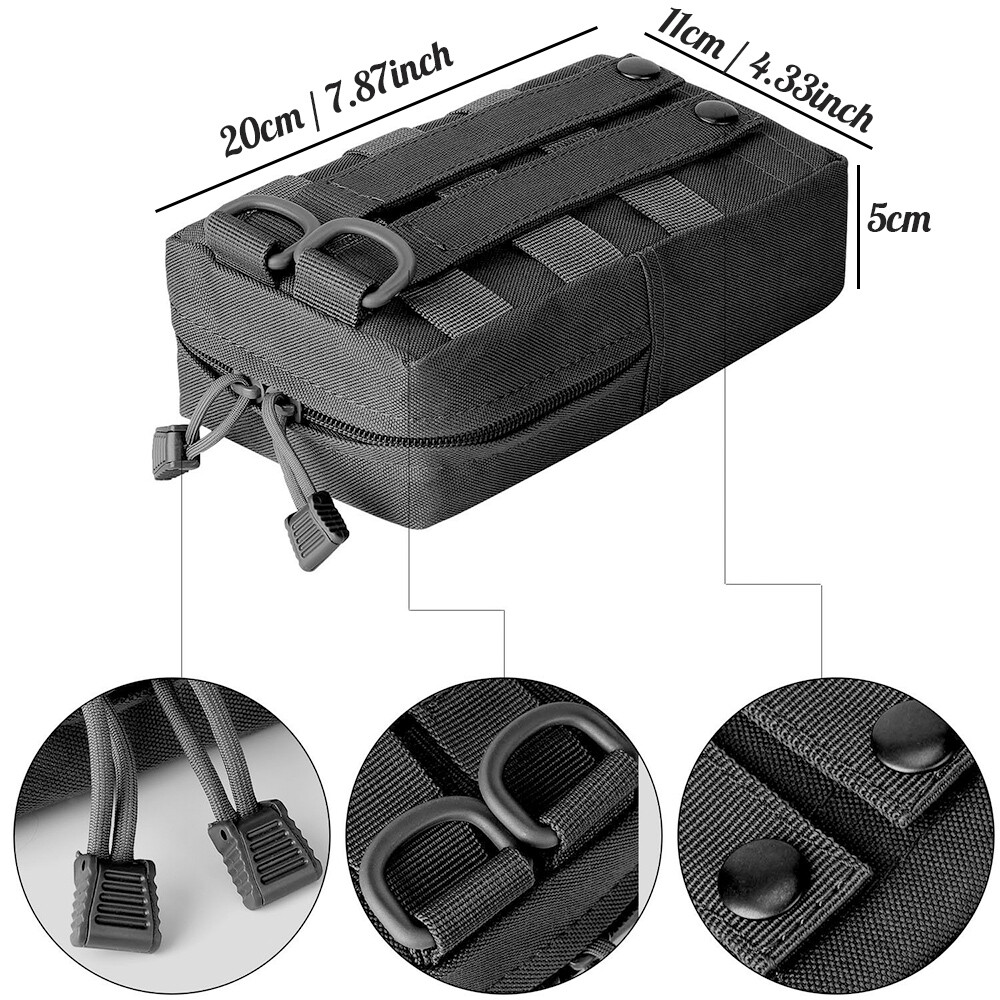 Tactical Molle System Medical Pouch EDC Accessory Waist Pack Airsoft Hunting Bag