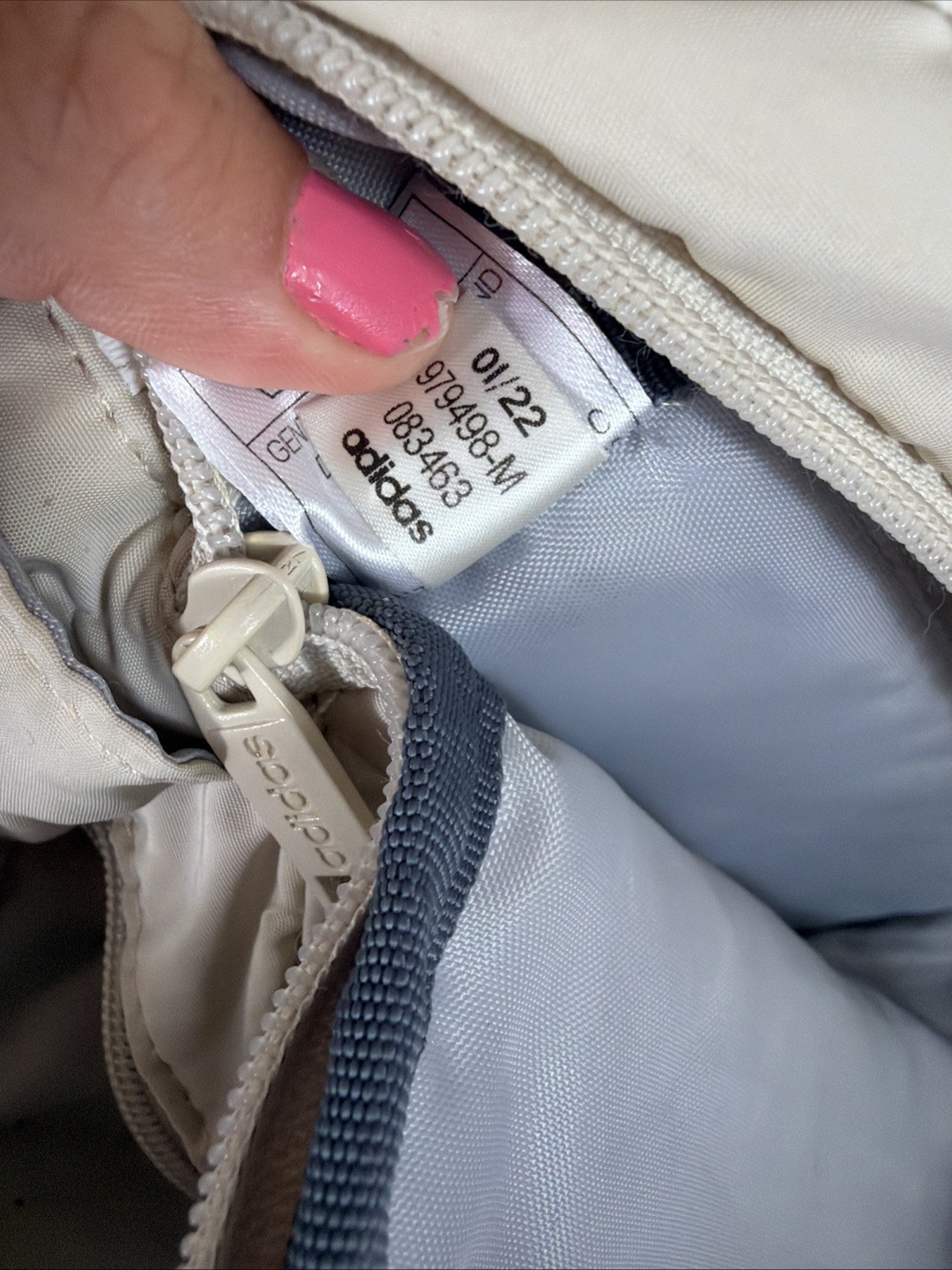 Adidas weekender backpack off White/beige Stains Small Holes Flaw