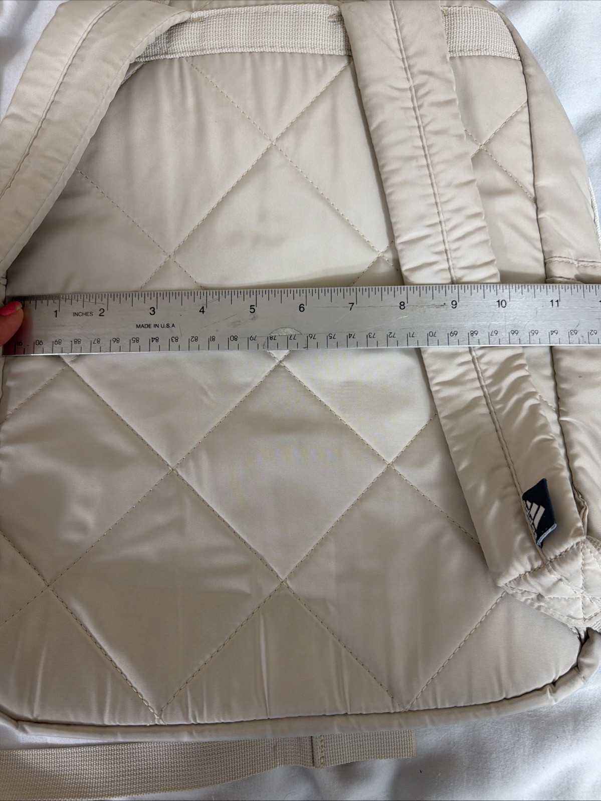 Adidas weekender backpack off White/beige Stains Small Holes Flaw