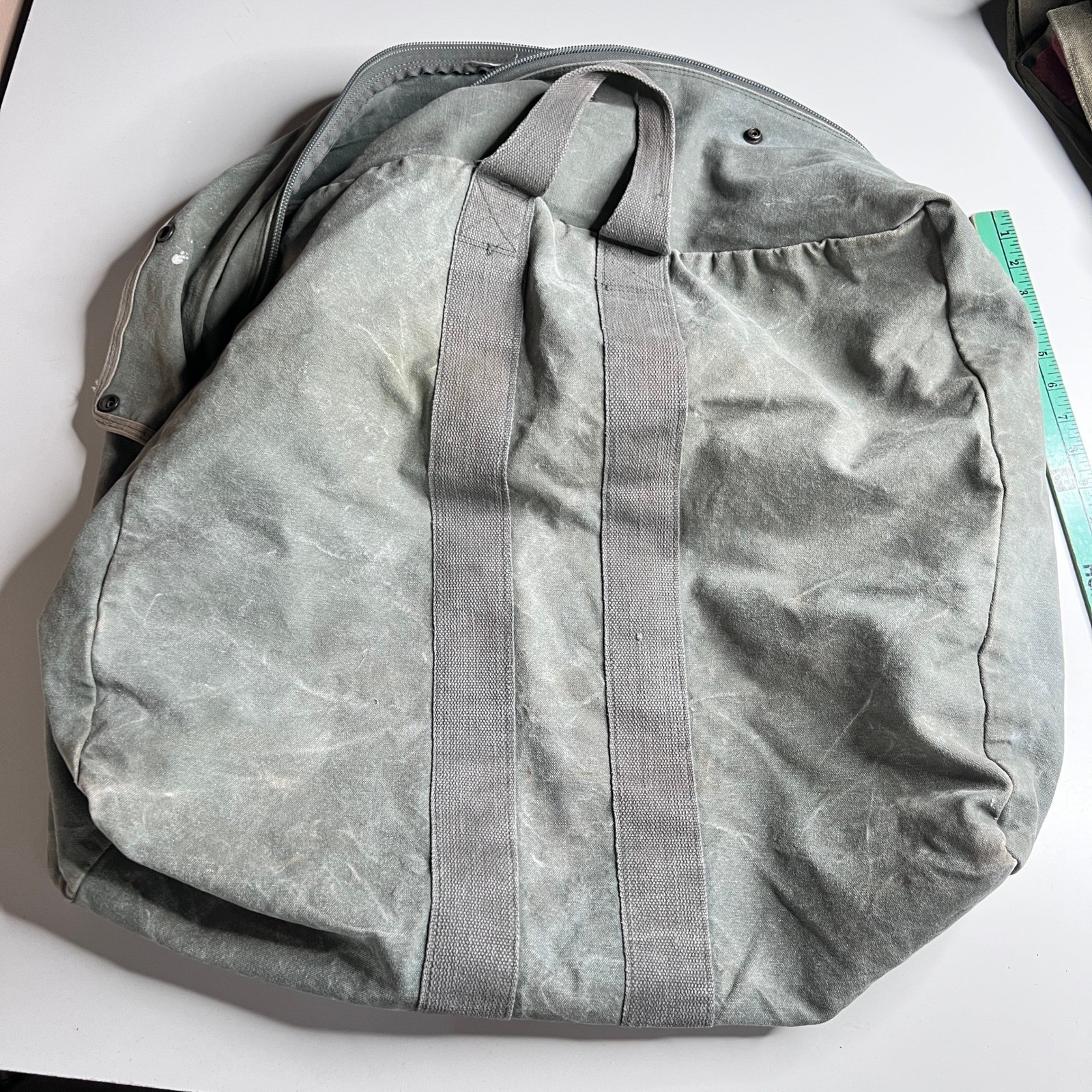 Vintage Military Style Canvas Aviator Kit Bag Duffel Olive Drab Green Large