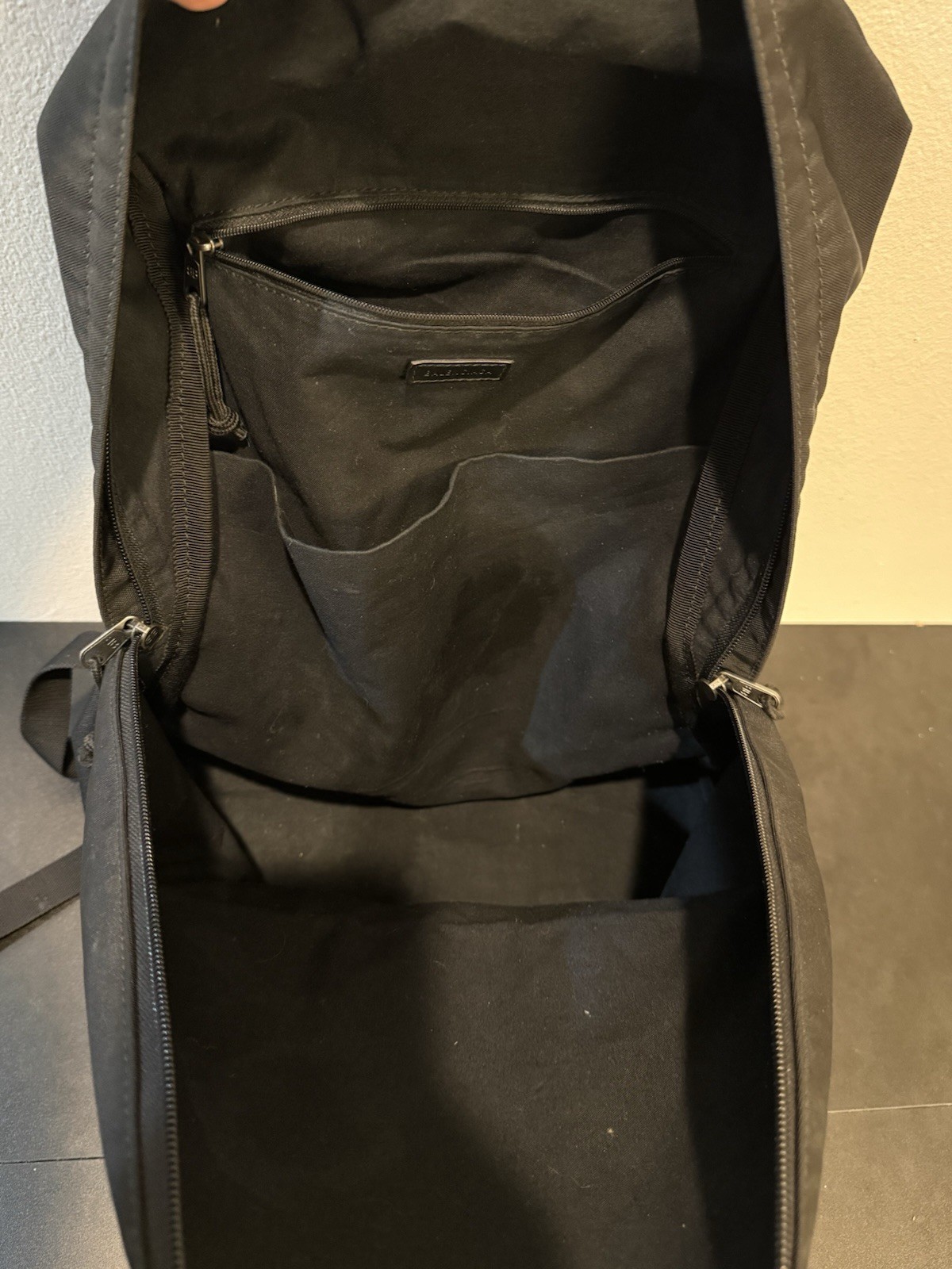 Balenciaga Explorer Backpack Black Nylon Script Logo 503221 Men’s