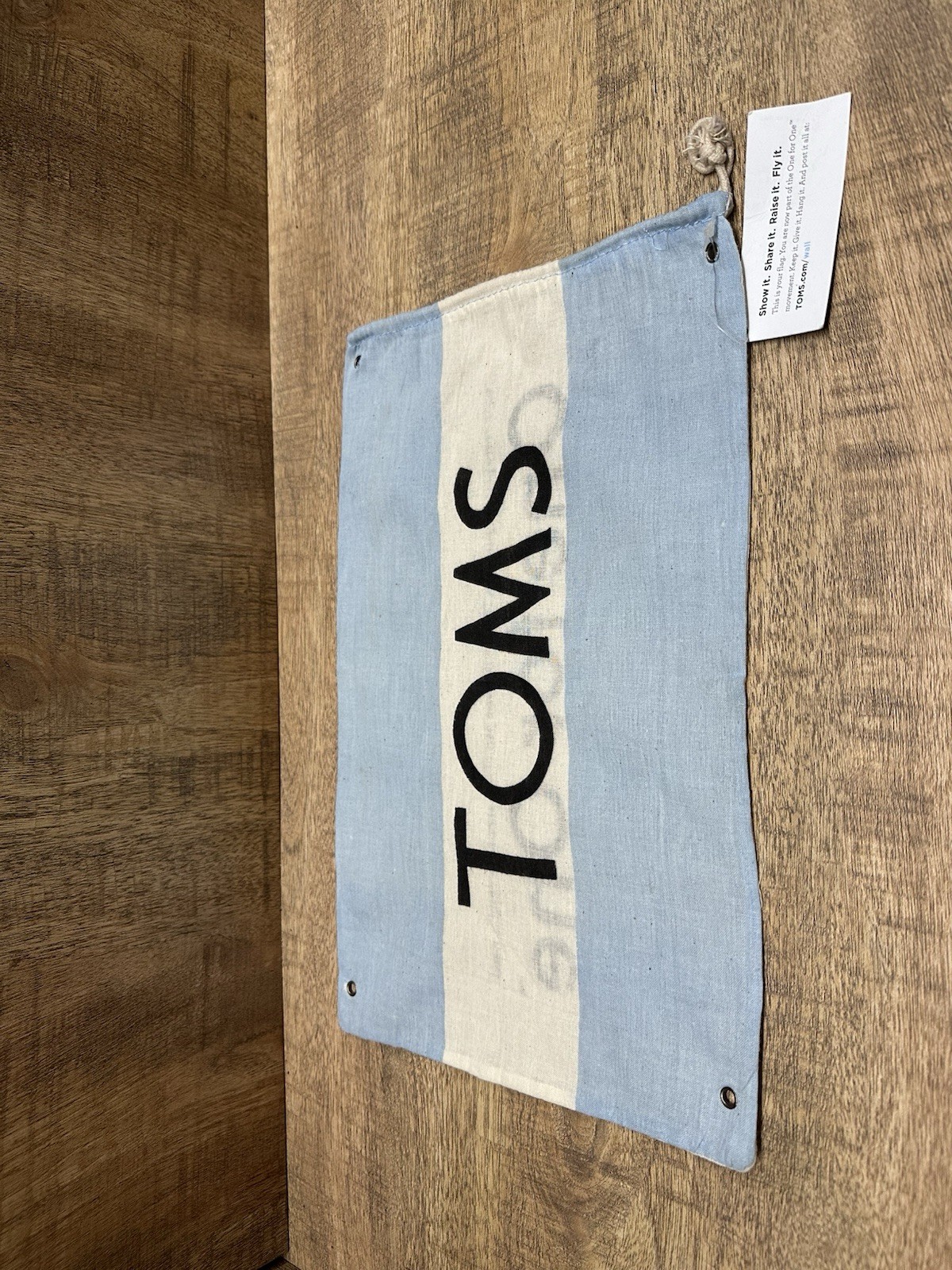 Toms shoe black blue & beige dust bag 14 inches x 9.5 inches