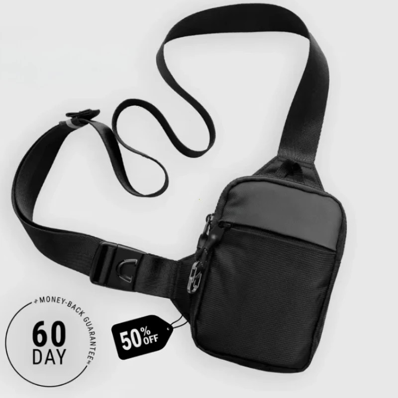 Fashionable Mini Crossbody Bag for Men with Stainless Steel Lock RFID Anti-Theft