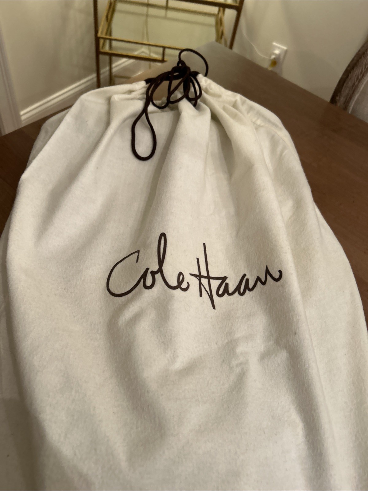 COLE HAAN MENS BLK LEATHER WEEKENDER Duffle BAG / Beautiful