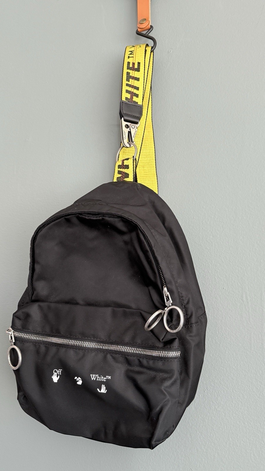 NWT OFF WHITE Mini Nylon Utility Backpack Street ZipTie Industrial Virgil Abloh