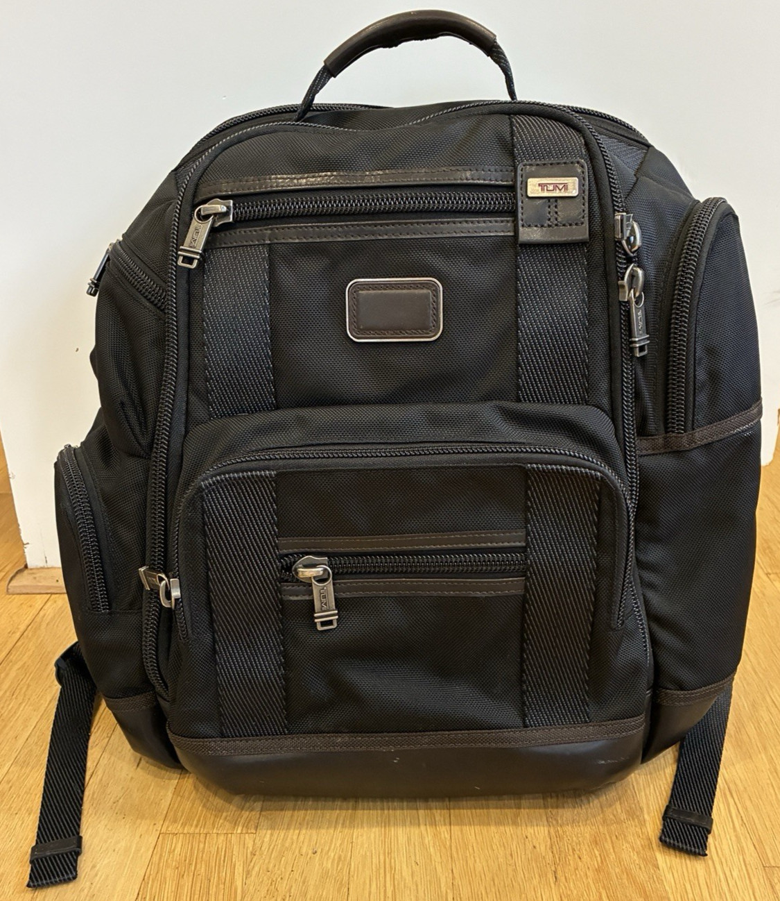 TUMI 222382HK2 Alpha Bravo Kingsville Backpack Black Brown Original Luggage Tag