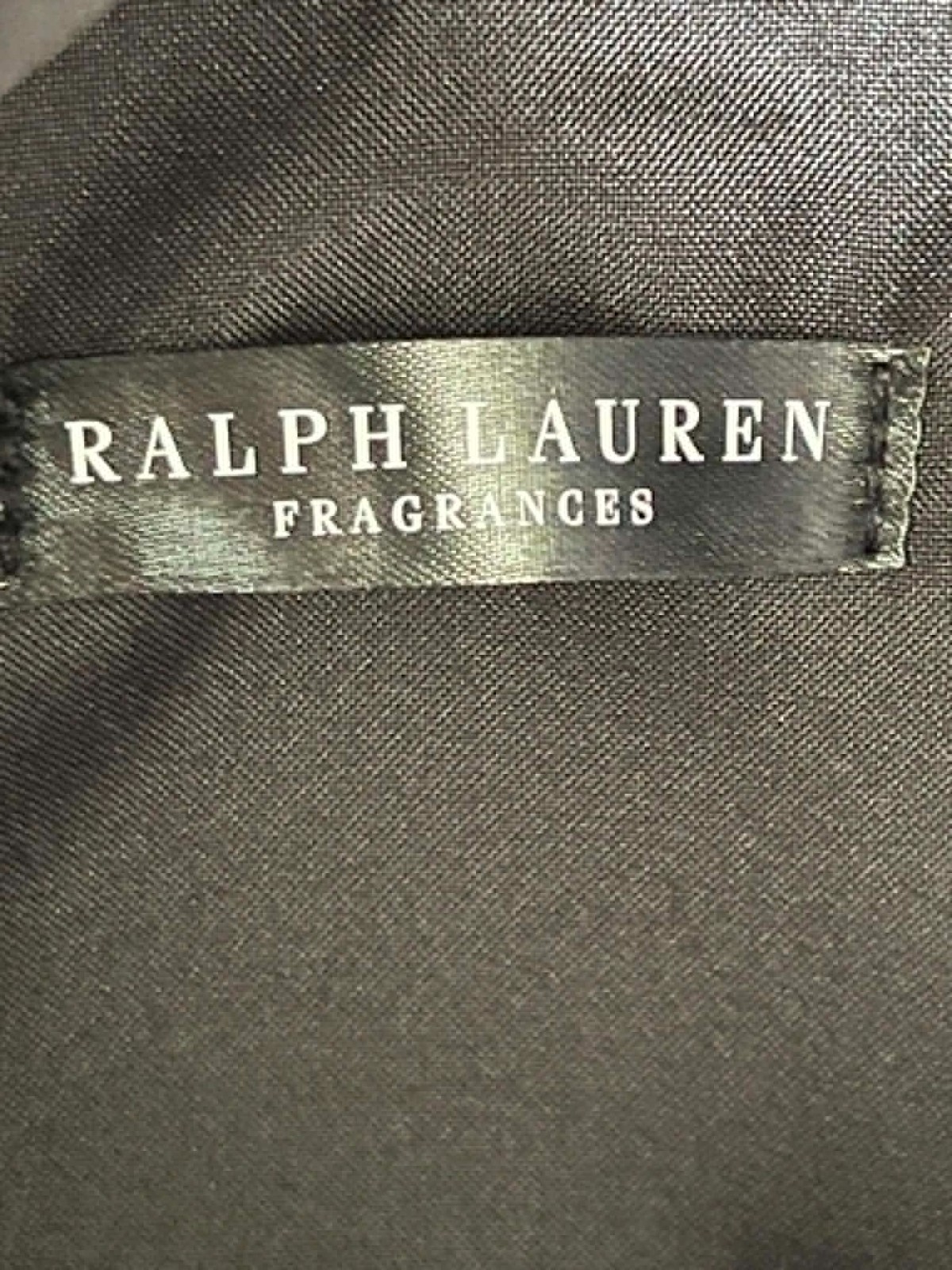 Ralph Lauren Toiletry Bag Black w/ Signature Silver Metallic Logo sz 10×4.5×4.5