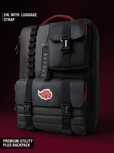 Naruto: Akatsuki Overnighter colour black Backpacks OFFICIAL LICENSED 2026