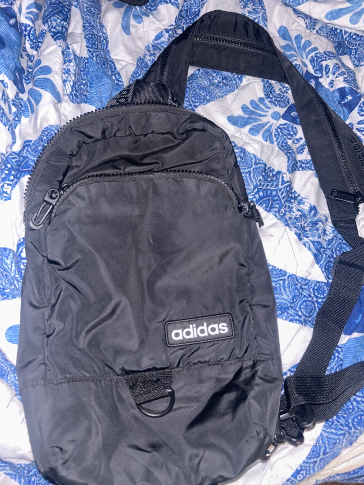 Adidas Essentials Sling Crossbody Bag black Adjustable Strap Compact Travel