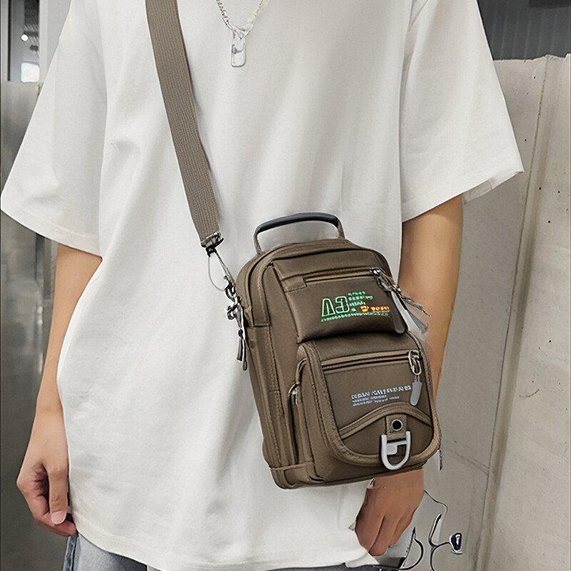Men’s Multifunction Shoulder Bag Leisure Travel Crossbody Bag Handbag Waterproof