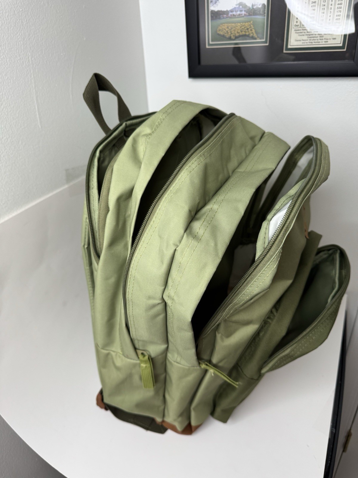 Mad Engine Smokey Bear Backpack Green Patch Travel School Bag NWOT