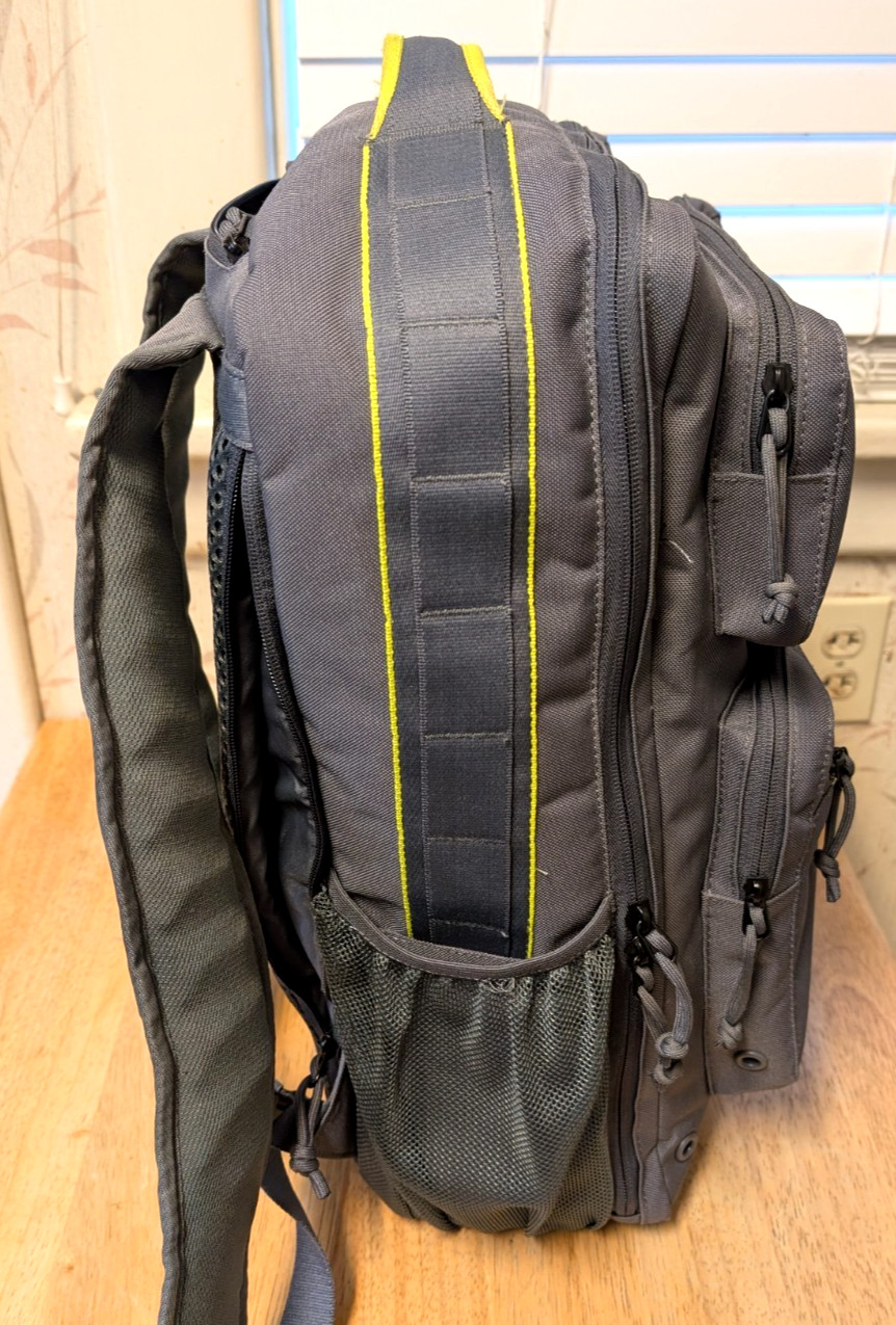 Nike Utility Speed Backpack Grey Yellow Accent Training Gym School Bag