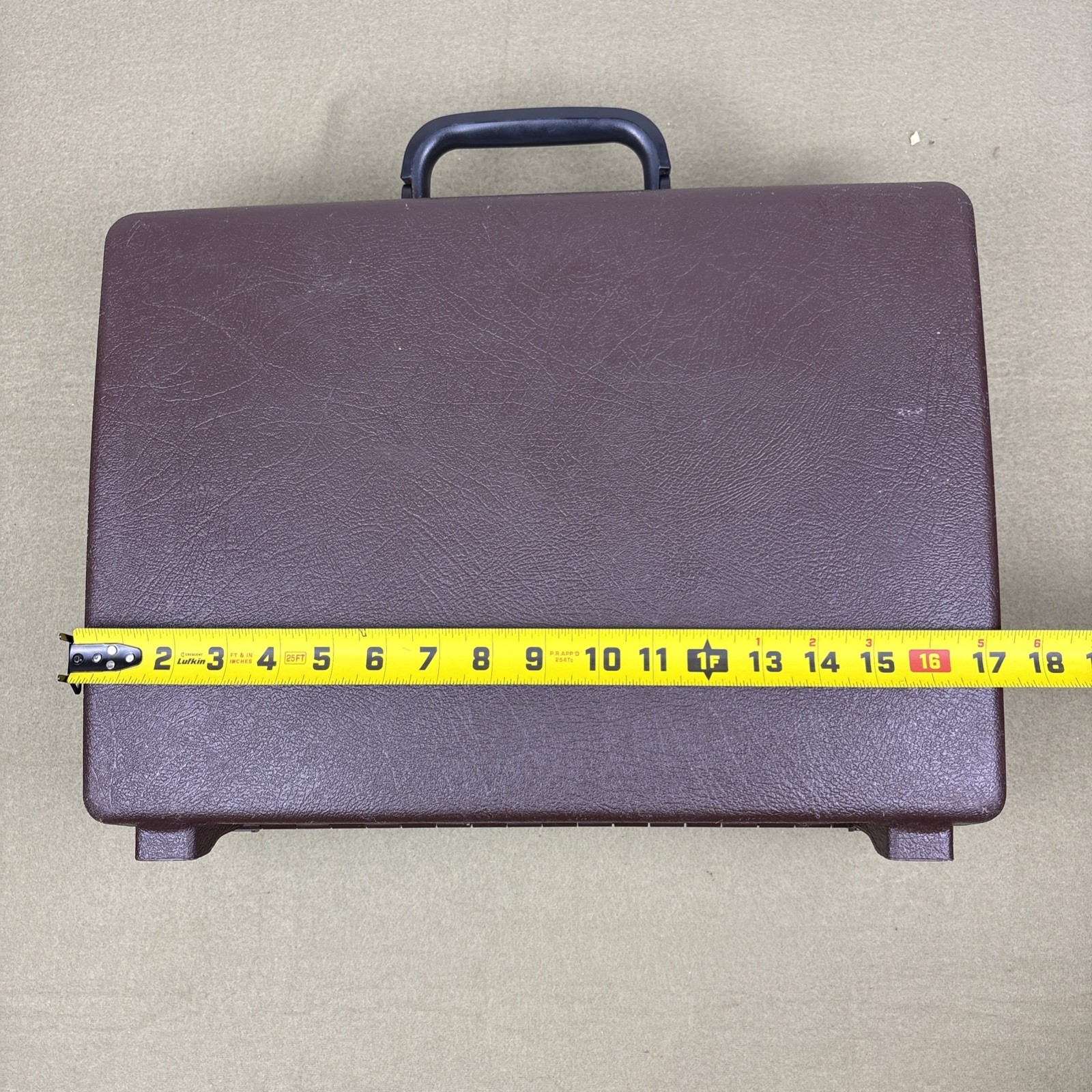 Vintage Samsonite Signat Slimline Brown Hard Shell Attache Briefcase No Key