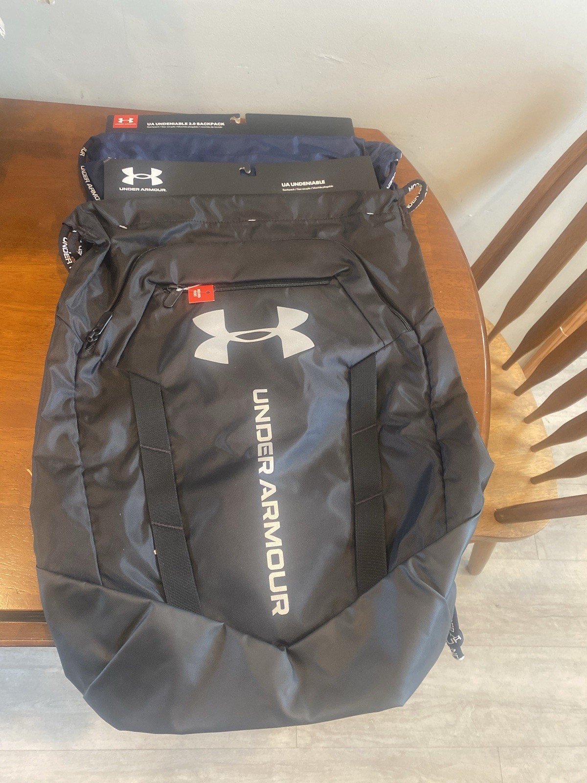 Under Armour Undeniable And Undeniable 2 Sack packs. Black And Blue Lot Of 2
