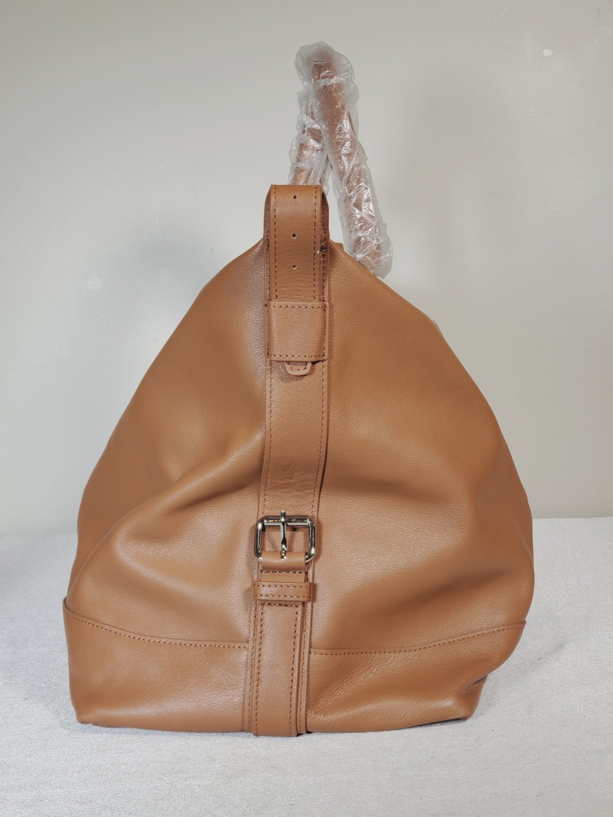 Leatherology Kessler Medium Duffel Bag Full Grain Cognac Leather Weekender New