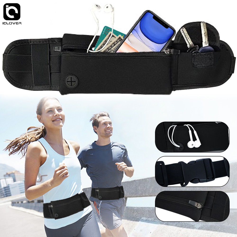Waterproof Waist Bum Bag Running Jogging Phone Belt Pouch Zip Fanny Pack