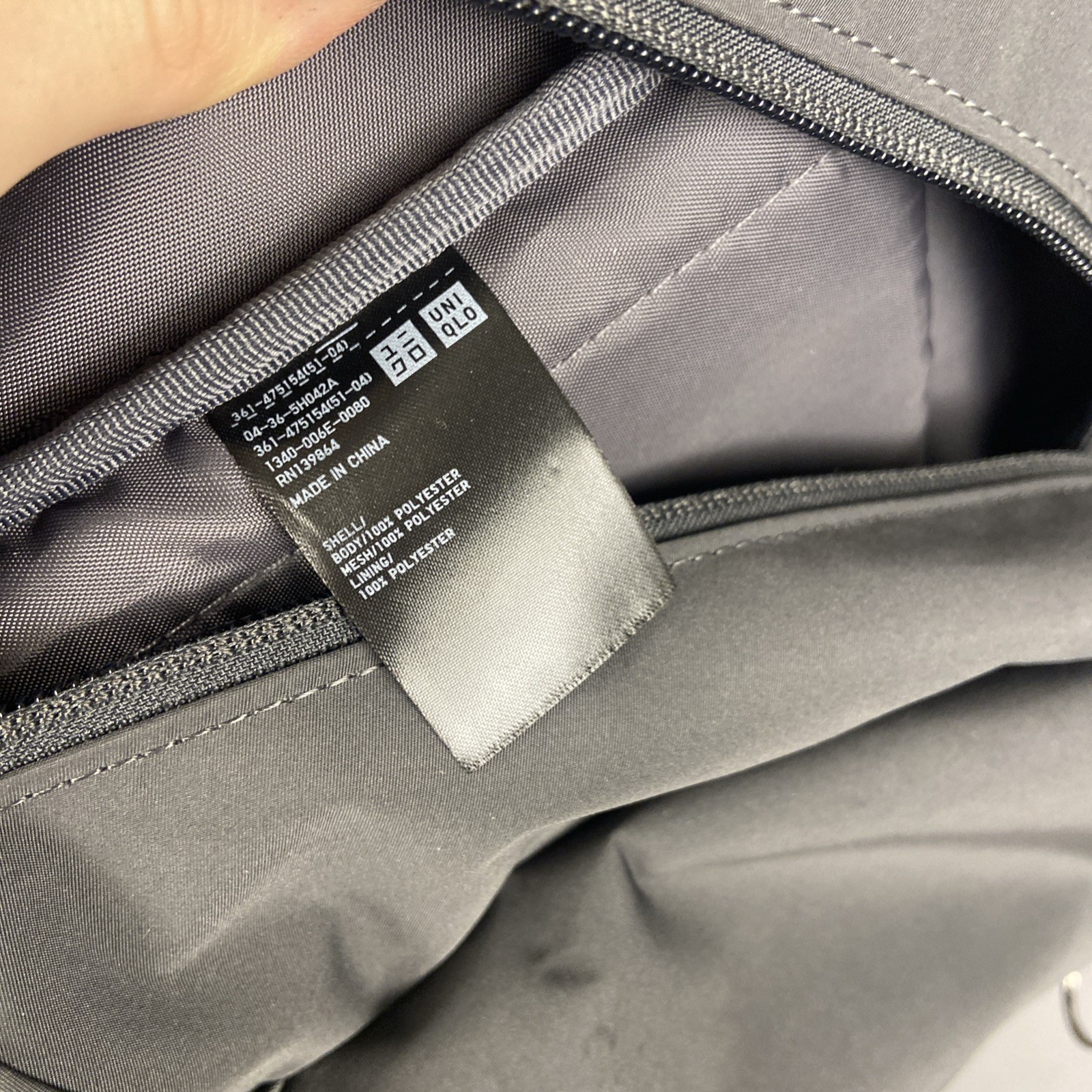 UNIQLO Functional Backpack PC Bag WORK SCHOOL Gray Unisex