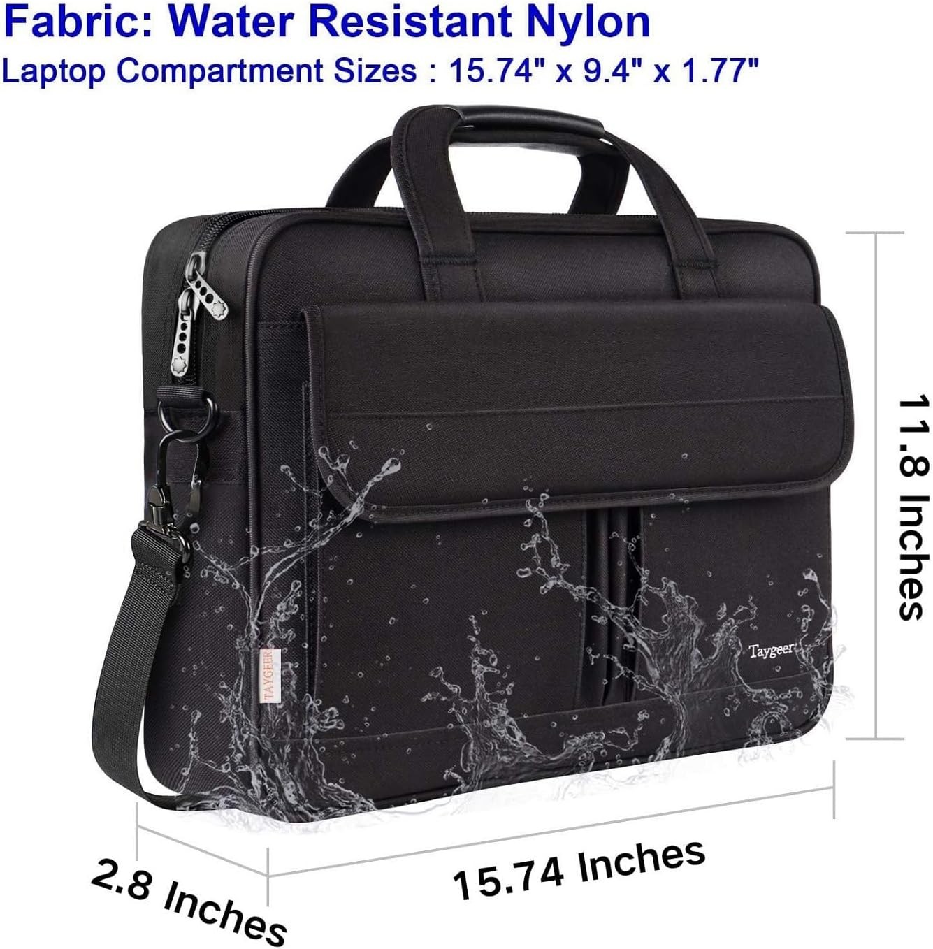 Laptop Bag 15.6 Inch Business Briefcase Gifts for Men Women Water Resistant
