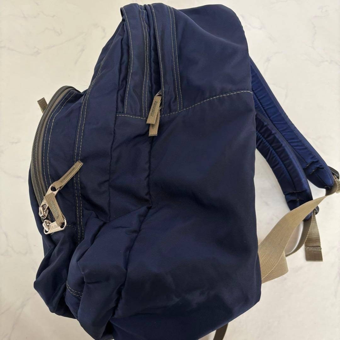 L.L.Bean Navy Nylon Daypack Backpack, Durable, Casual, Used