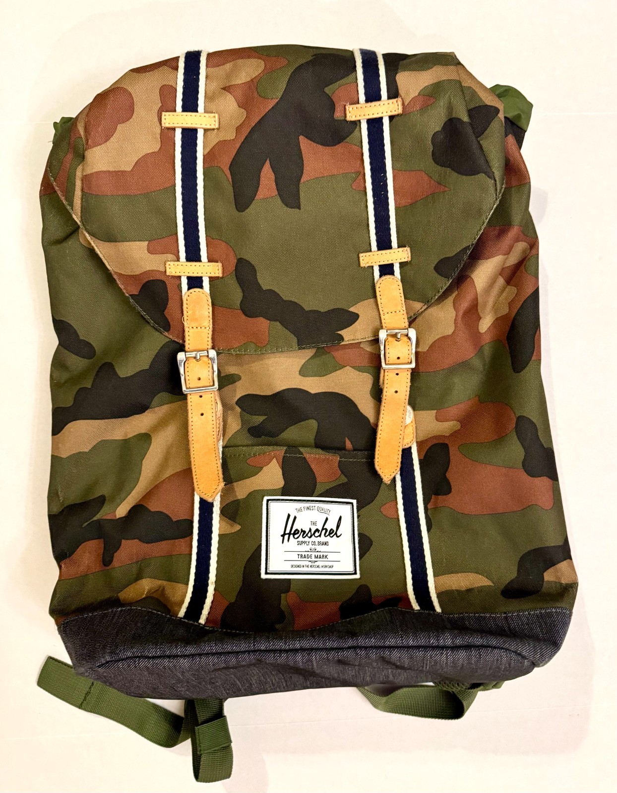 Herschel Retreat Green Camouflage Backpack – One Size 19.5 L