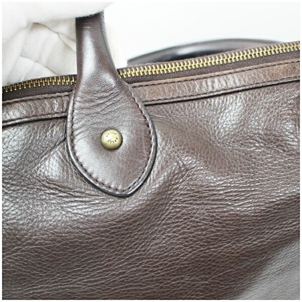 Authentic Bally 2-Way Leather Tote Bag Shoulder Bag/Crossbody Bag Brown