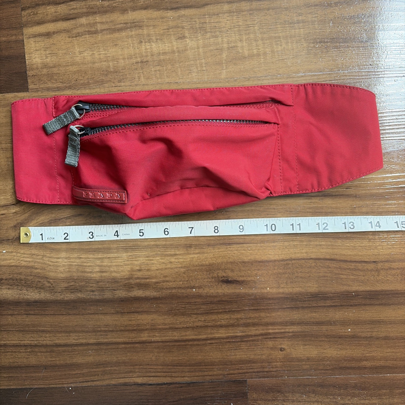 Vintage Prada Red Nylon Belt Bag Fanny Pack Red Made In Italy – Interior Wear