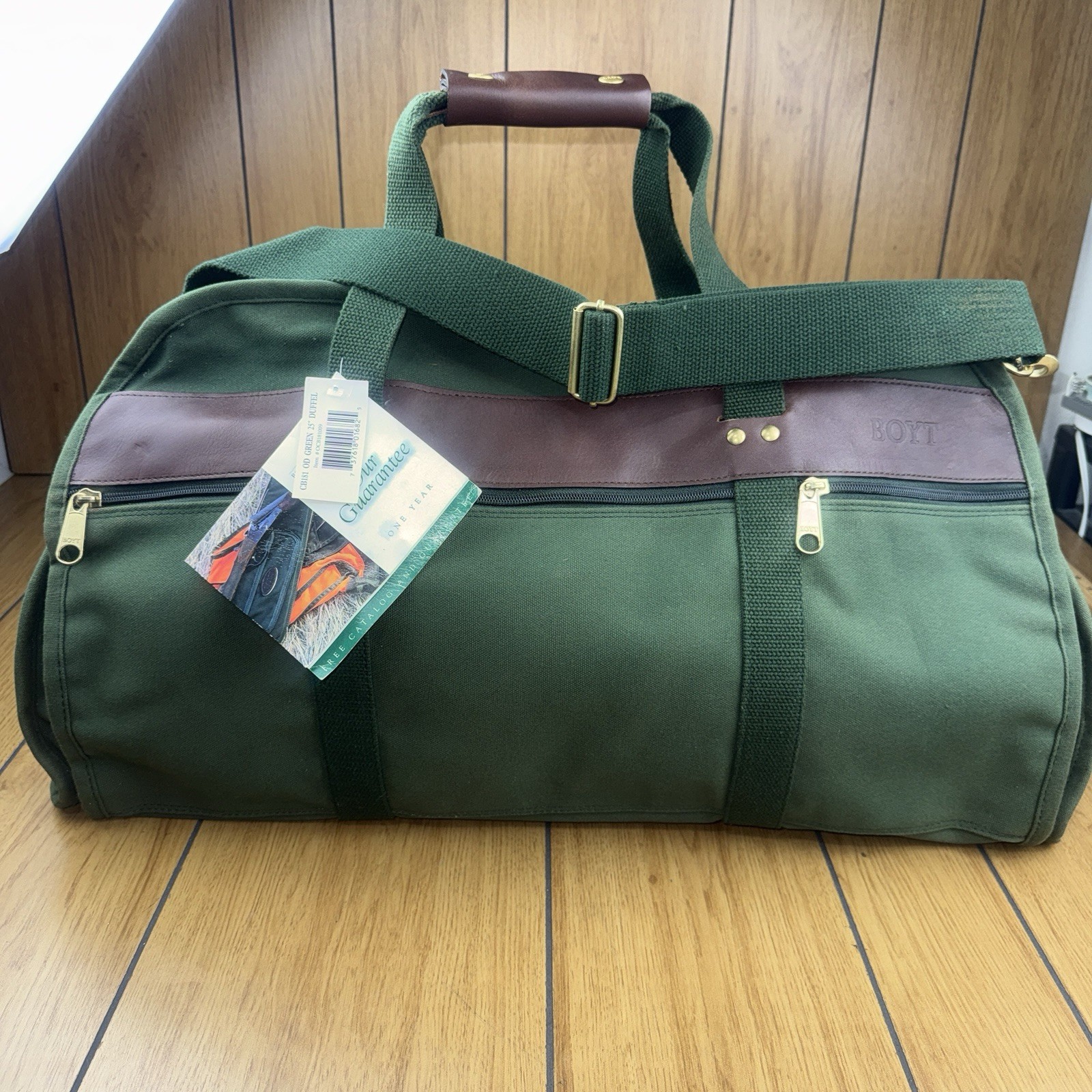 BOYT HARNESS OD GREEN ULTIMATE SPORTSMAN’S DUFFEL 25″x 14″ NEW VTG