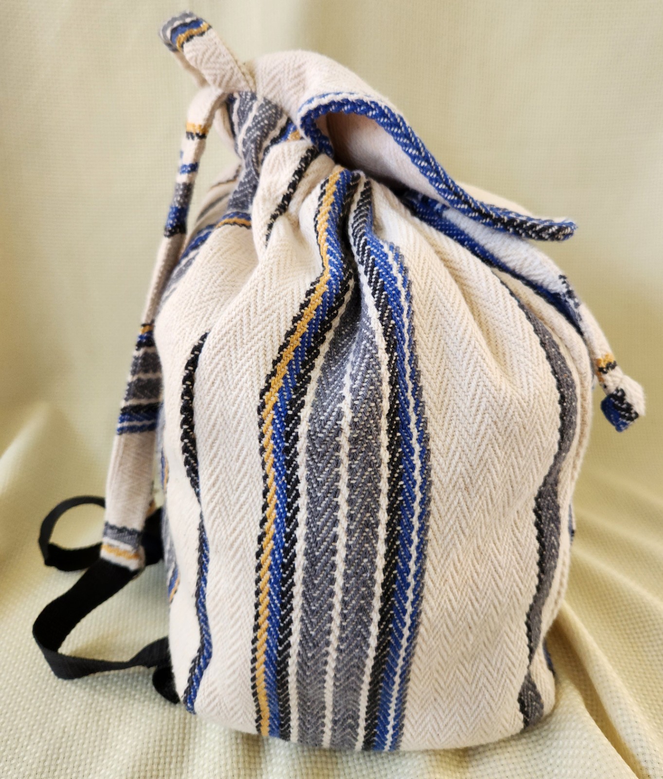 Original Senor Lopez Baja Backpack Striped Mexican Hippie Boho Beach Bag Recycle