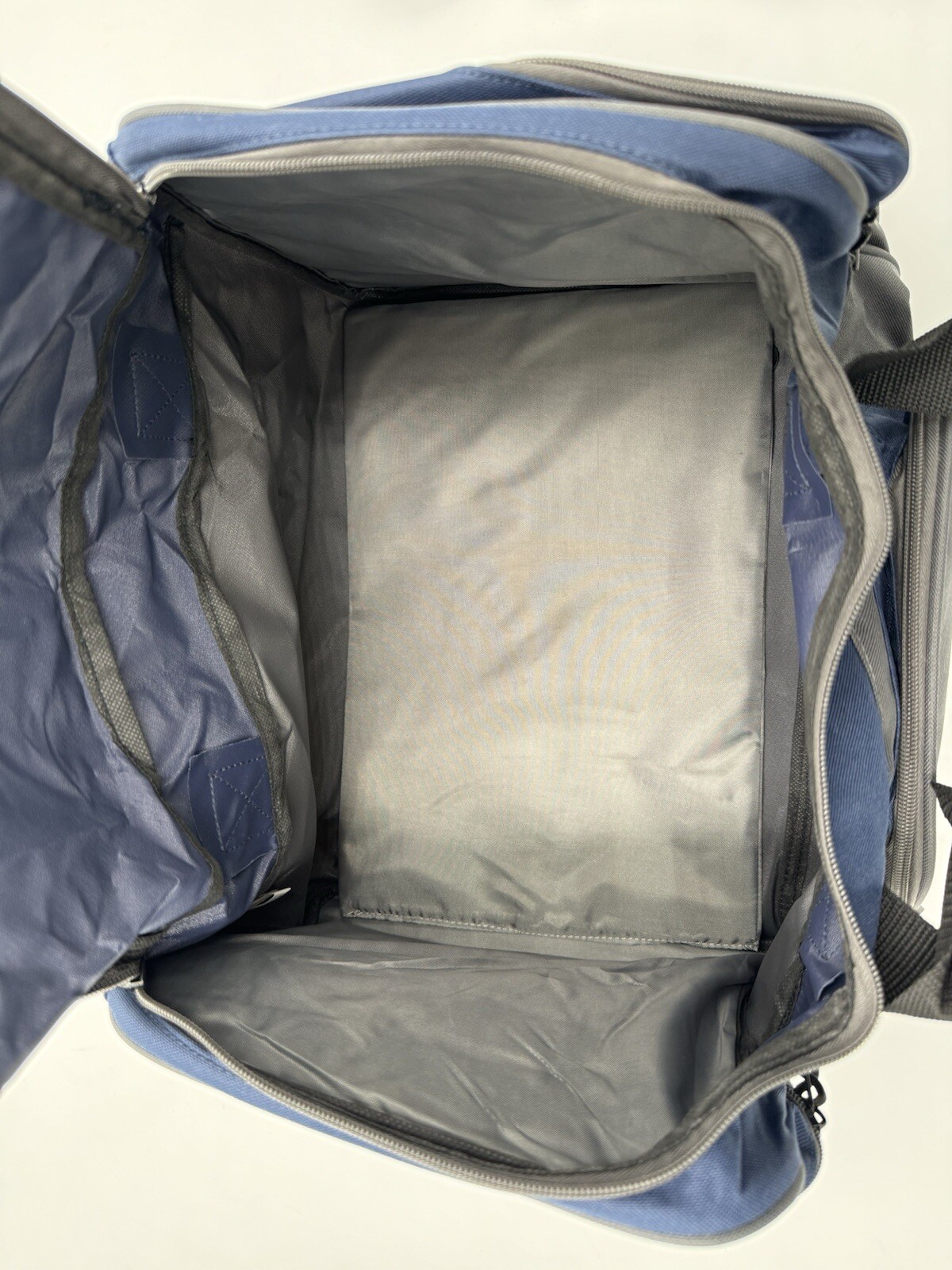 Port Authority Small Colorblock Sport Duffel Bag BG990S Navy Gray Handle W Strap